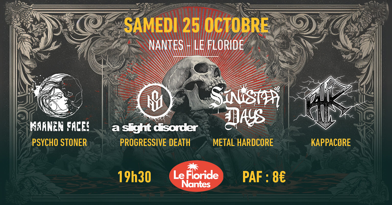 Affiche Concert Maanen Faces Octobre 2025 Le Floride Nantes